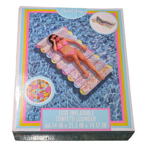 Packed Party Luxe Inflatable Confetti Lounger NIB Summer Fun